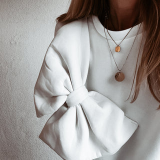 White Bow sweatshirt *NEW*