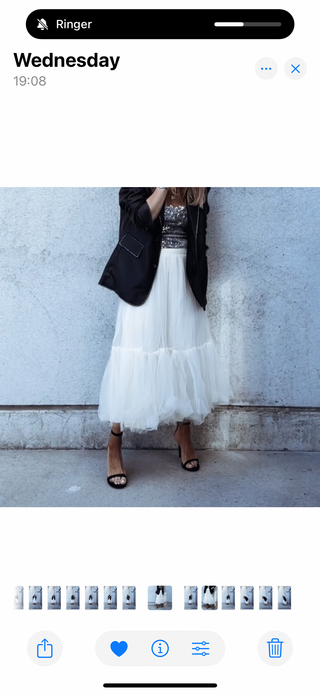 Toulouse VINTAGE WHITE tulle skirt