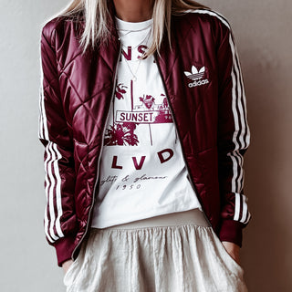 Sunset blvd tee MAROON *boyfriend fit*