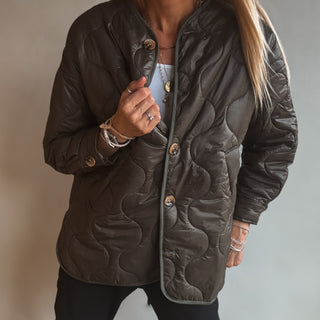 Khaki Callie quilted jacket *NEW*