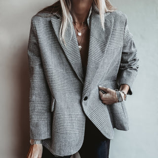 Merino check blazer NEW*