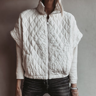 Cream Charlston quilted gilet *NEW*