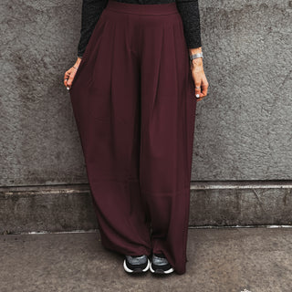 BURGUNDY Amy palazzo pants