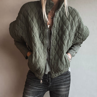 Olive Charlston quilted bomber *NEW*