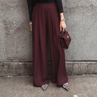 BURGUNDY Amy palazzo pants