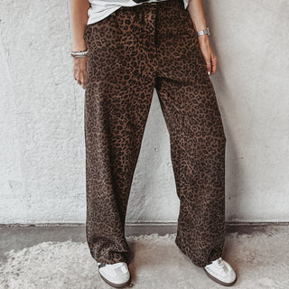 Leopard wide jeans *NEW*