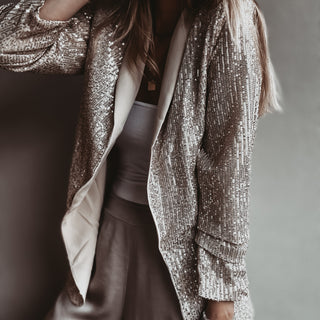 Sequin CHAMPAGNE GOLD blazer *NEW*