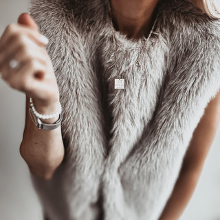 Faux fur GREY gilet *NEW*