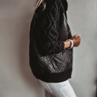 Tessa quilted BLACK bomber