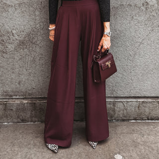 BURGUNDY Amy palazzo pants