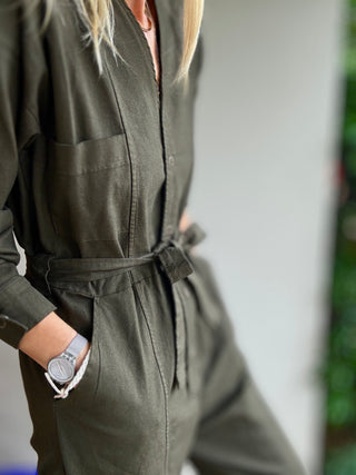 Khaki denim boiler suit *NEW*