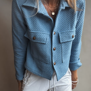 Chanel inspired blue jacket with gold buttons *NEW*