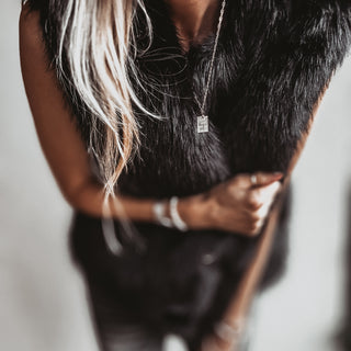 Faux fur BLACK gilet *NEW*