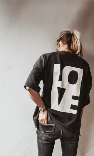 LOVE tee charcoal grey *NEW*