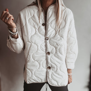 Cream Callie quilted jacket *NEW*