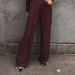 BURGUNDY Amy palazzo pants