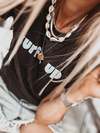 SURF’S UP vintage charcoal tee *boyfriend fit* *NEW*