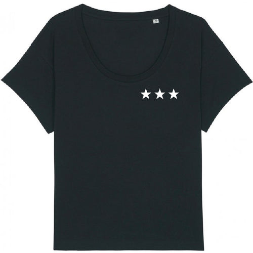 Black vest with 3 white stars