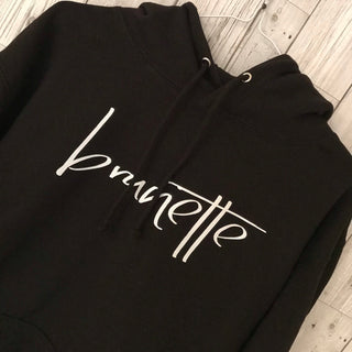 Black hoody with white brunette (medium uk 12)