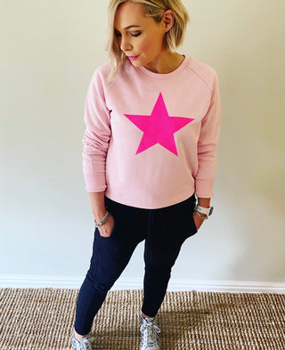 Neon pink star sweatshirt *SALE*