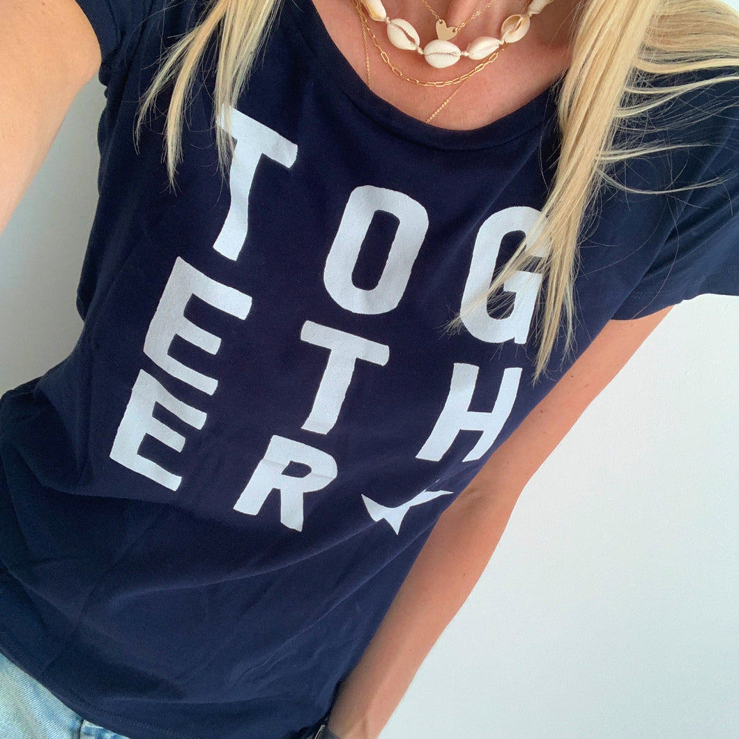 Navy together tee *SALE*