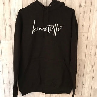 Black hoody with white brunette (medium uk 12)