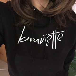 Black hoody with white brunette (medium uk 12)