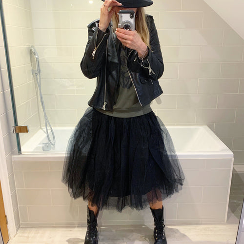 Black tulle tutu skirt