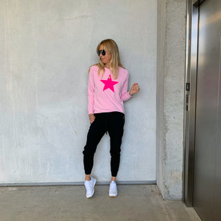 Neon pink star sweatshirt *SALE*