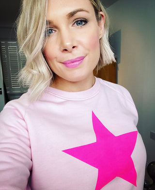 Neon pink star sweatshirt *SALE*