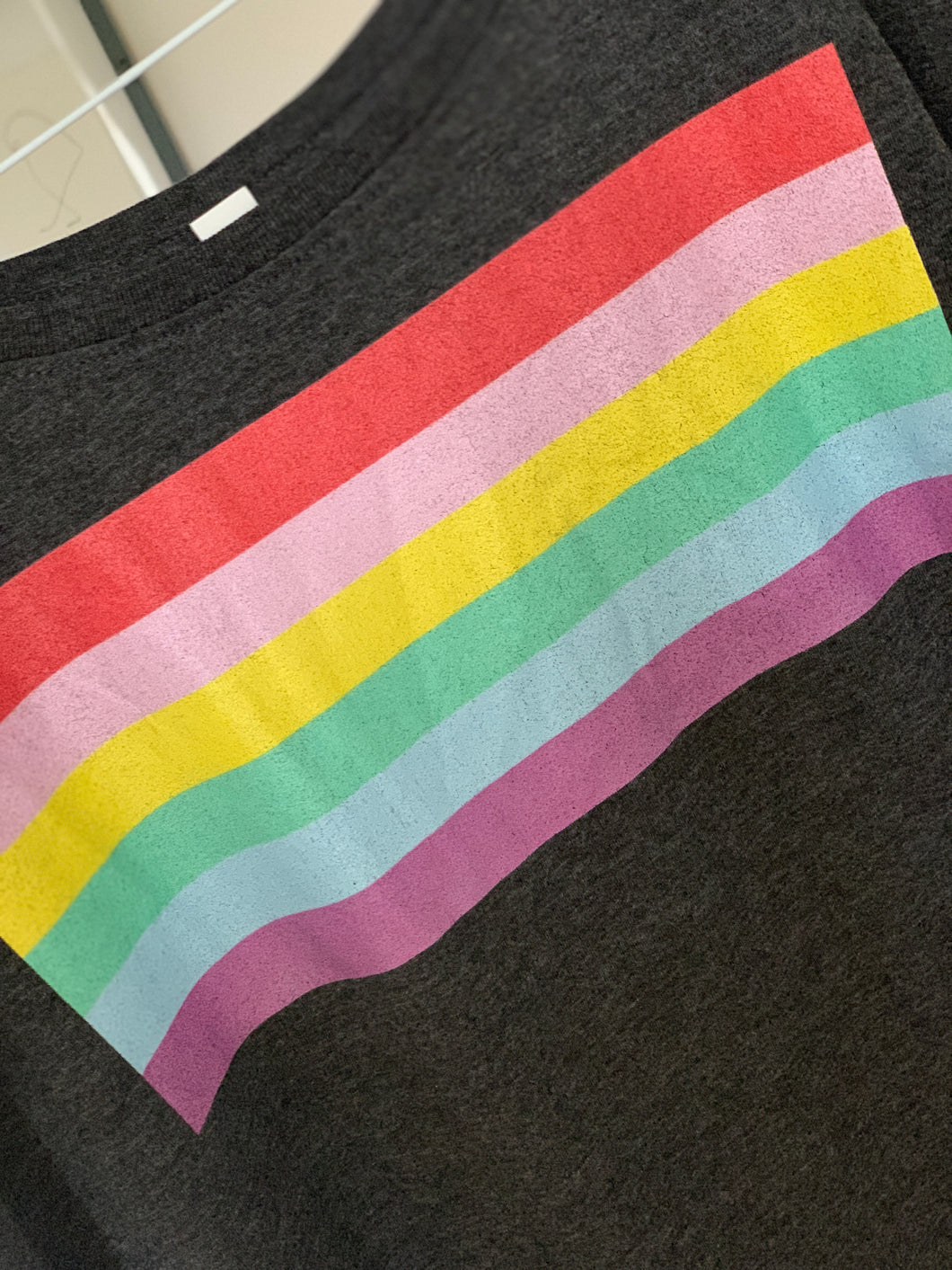 Rainbow dark grey tee (size 12)