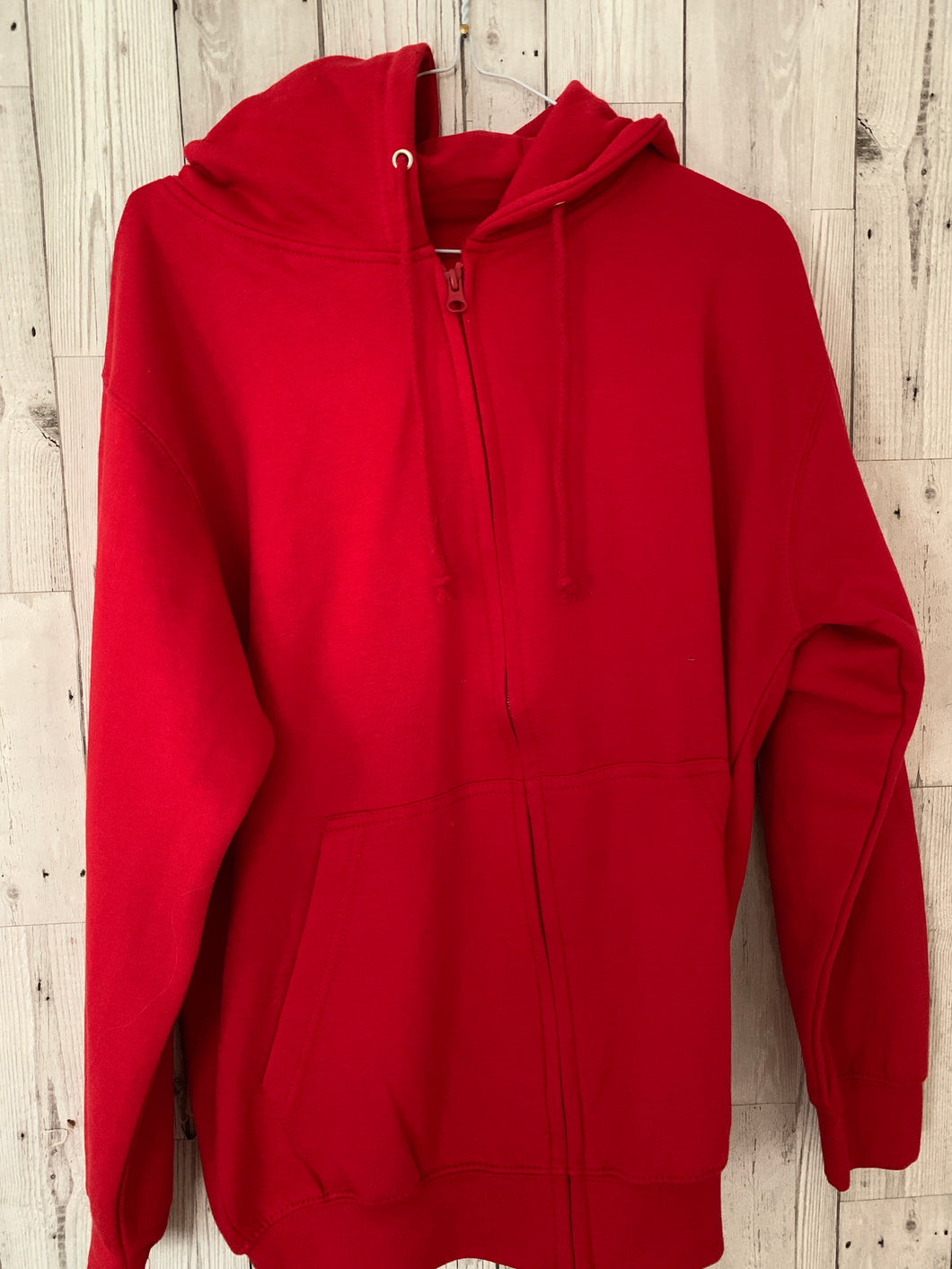 Red zip hoody size 12